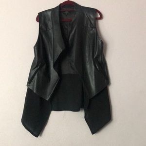 Faux leather vest